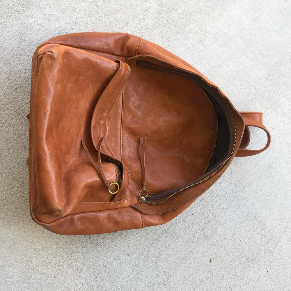 Madewell lorimer backpack English saddle leather